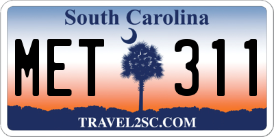 SC license plate MET311