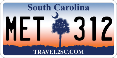 SC license plate MET312