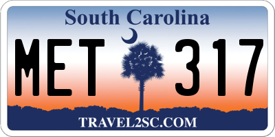 SC license plate MET317