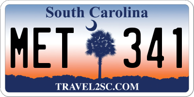 SC license plate MET341