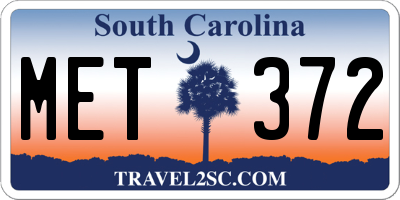 SC license plate MET372