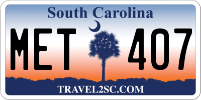 SC license plate MET407