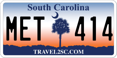 SC license plate MET414