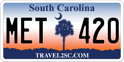 SC license plate MET420