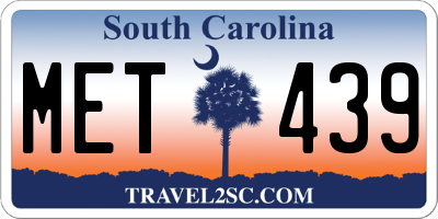 SC license plate MET439