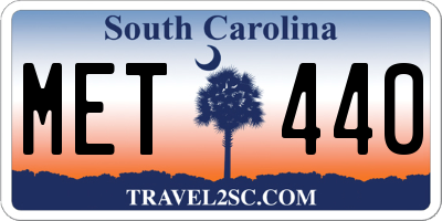 SC license plate MET440