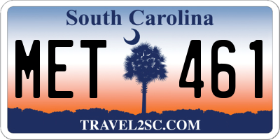 SC license plate MET461