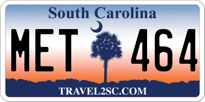 SC license plate MET464