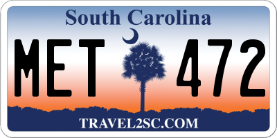 SC license plate MET472