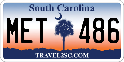 SC license plate MET486