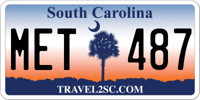 SC license plate MET487