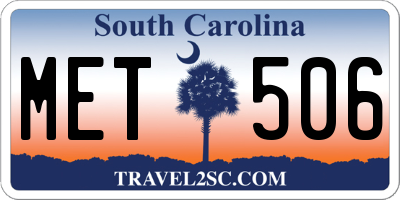 SC license plate MET506