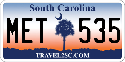 SC license plate MET535