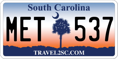 SC license plate MET537