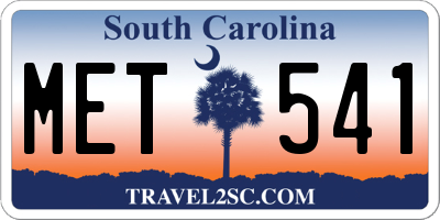 SC license plate MET541