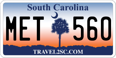 SC license plate MET560