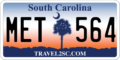 SC license plate MET564