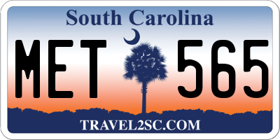 SC license plate MET565
