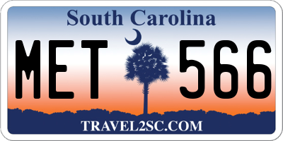 SC license plate MET566