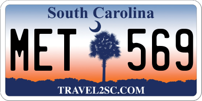 SC license plate MET569