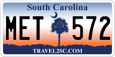 SC license plate MET572
