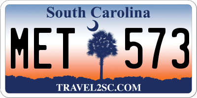 SC license plate MET573