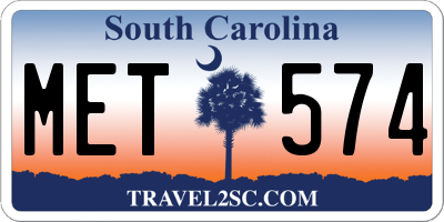 SC license plate MET574