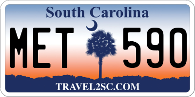 SC license plate MET590