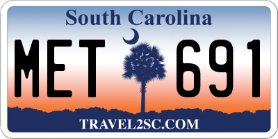 SC license plate MET691