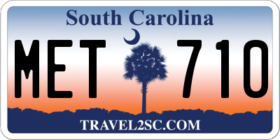 SC license plate MET710
