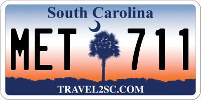 SC license plate MET711