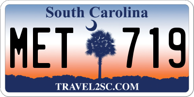 SC license plate MET719