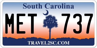 SC license plate MET737