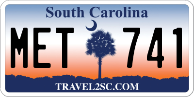 SC license plate MET741