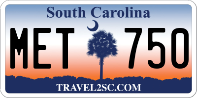 SC license plate MET750