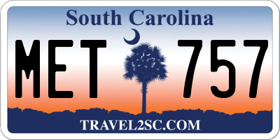 SC license plate MET757