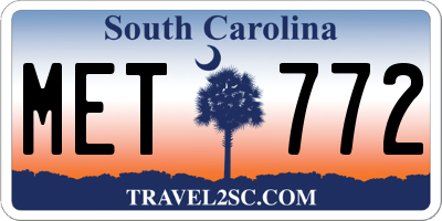 SC license plate MET772