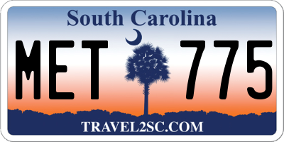SC license plate MET775