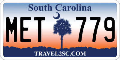 SC license plate MET779