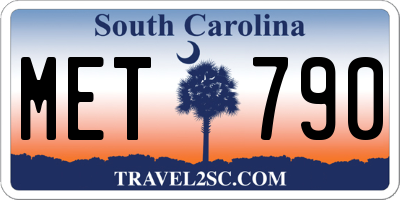 SC license plate MET790