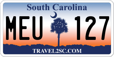 SC license plate MEU127