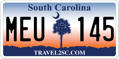 SC license plate MEU145