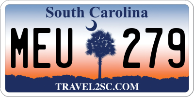 SC license plate MEU279