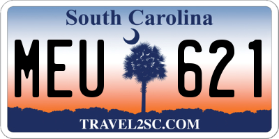 SC license plate MEU621