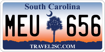 SC license plate MEU656