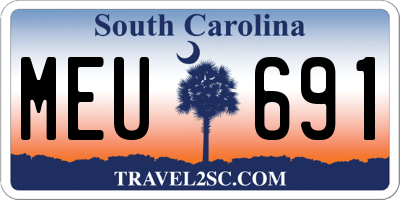 SC license plate MEU691