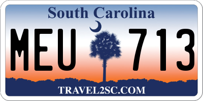 SC license plate MEU713