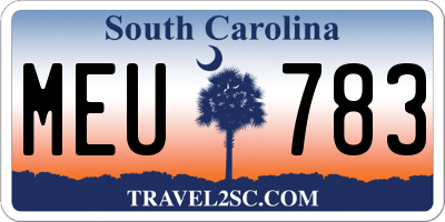SC license plate MEU783