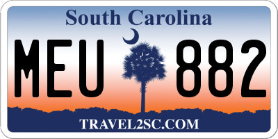SC license plate MEU882