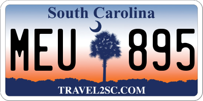 SC license plate MEU895